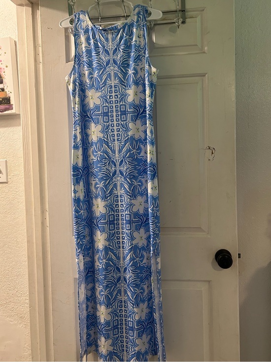 Lilly Pulitzer Dresses & Skirts - Lilly Pulitzer Blue and White Floral Maxi Dress